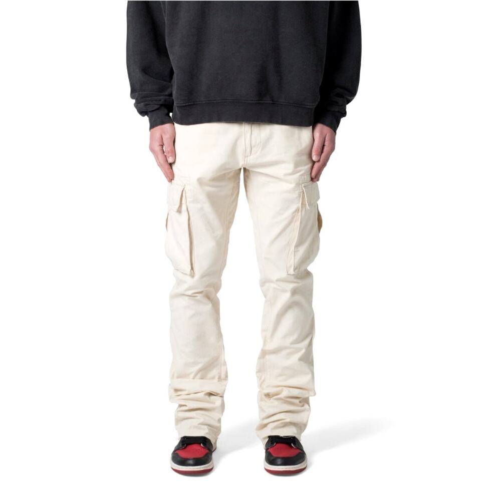 MNML Men's Khaki Bootcut Cargo Pants Size 32